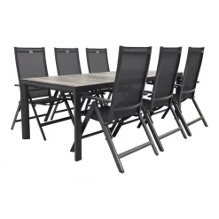 Tuinsets|Tuinsets-Hartman Napoli/Kings tuinset antraciet - 220x100 cm