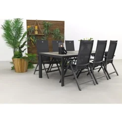Tuinsets|Tuinsets-Hartman Napoli/Kings tuinset antraciet - 220x100 cm