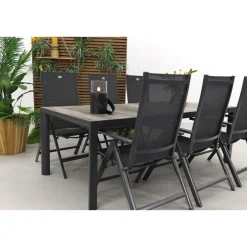 Tuinsets|Tuinsets-Hartman Napoli/Kings tuinset antraciet - 220x100 cm