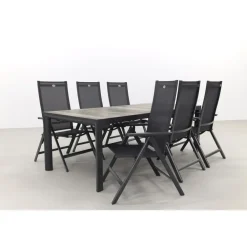 Tuinsets|Tuinsets-Hartman Napoli/Kings tuinset antraciet - 220x100 cm