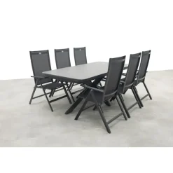 Tuinsets-Hartman Napoli/Montreal verstelbare tuinset (7-delig) - 200-260x100 cm