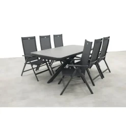 Tuinsets-Hartman Napoli/Montreal verstelbare tuinset (7-delig) - 200-260x100 cm