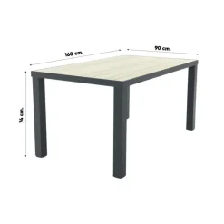 Tuinsets-Hartman Napoli/Nola verstelbare tuinset 160x90 cm
