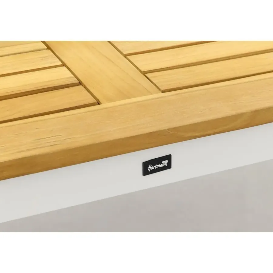 Hartman Sonata tuintafel 220x100 cm. - Teak - wit