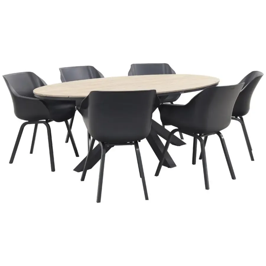 Tuinsets-Garden Impressions Hartman Sophie Element - Xerix/GI Edison 220 tafel - ovale tuinset