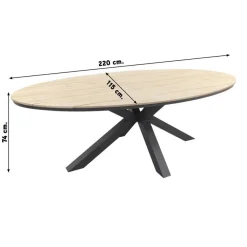 Tuinsets-Garden Impressions Hartman Sophie Element - Xerix/GI Edison 220 tafel - ovale tuinset