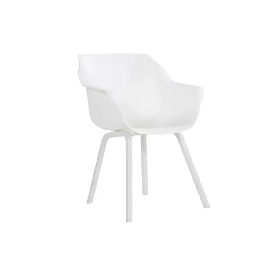 Tuinstoelen-Hartman Sophie Element dining armstoel- wit - 4 st.