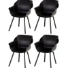 Hartman Sophie Element dining armstoel- Carbon black - 4 st.