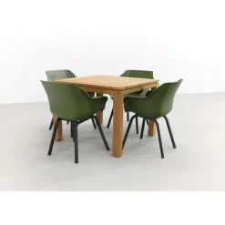 Tuinsets-Hartman Sophie tuinstoel Moss groen/Rome brown 100 cm. - 5-delig