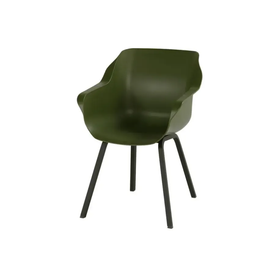 Tuinsets-Hartman Sophie tuinstoel Moss groen/Rome brown 100 cm. - 5-delig