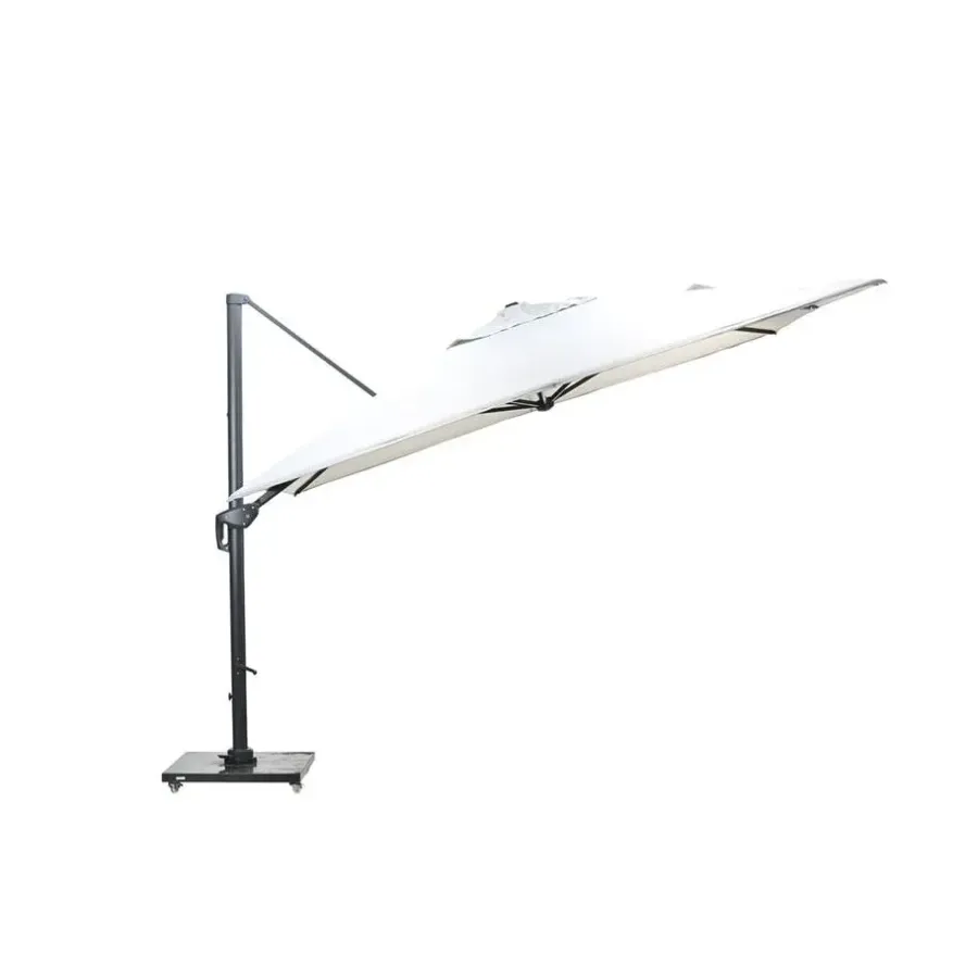 Parasols-Garden Impressions Hawaii Big Pole telescoop parasol - 350x350cm -carbon black-royal zand