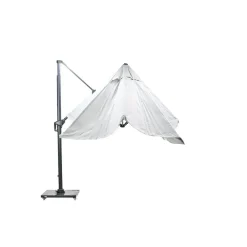 Parasols-Garden Impressions Hawaii Big Pole telescoop parasol - 350x350cm -carbon black-royal zand