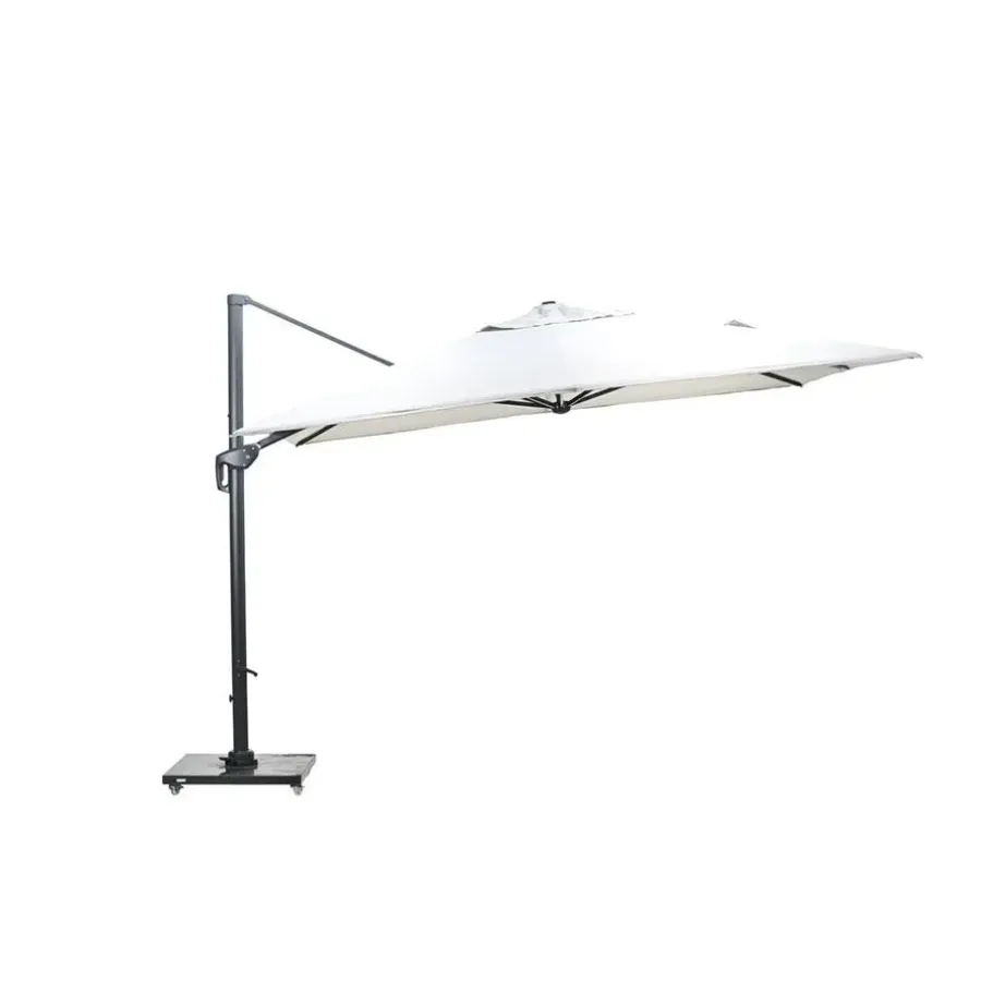 Parasols-Garden Impressions Hawaii Big Pole telescoop parasol - 350x350cm -carbon black-royal zand