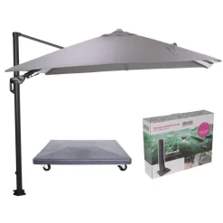 Parasols-Garden Impressions Hawaii Lumen parasol - zand doek - incl. 90 kg voet en hoes