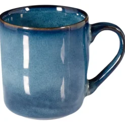 Leen Bakker HAWTHORN - Serviesset van 16 - Blauw - Steengoed