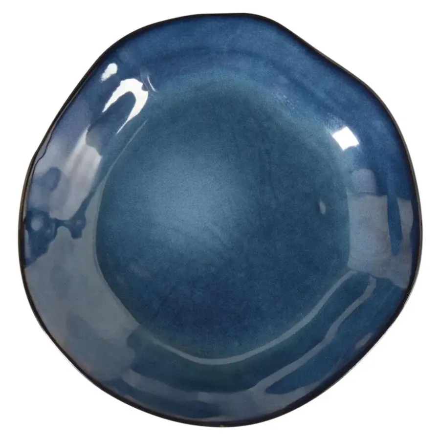 Leen Bakker HAWTHORN - Serviesset van 16 - Blauw - Steengoed