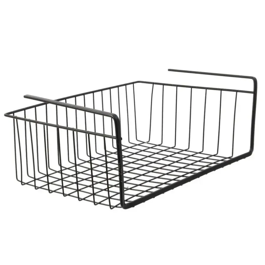 Leen Bakker HDF Hangmand voor kast - metaal - 40 x 26 x 14 cm - zwart