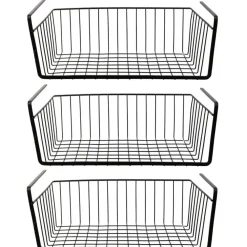 Leen Bakker HDF Hangmand voor kast - metaal - 40 x 26 x 14 cm - zwart