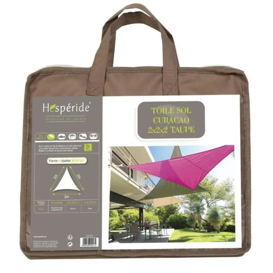 Schaduwdoeken-Hesperide Schaduwdoek Curacao - rechthoekig - taupe - 2 x 2 m
