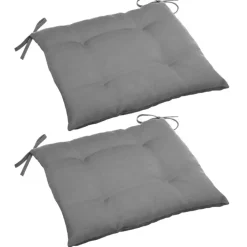 Tuinstoelkussens-Hesperide Stoelkussens - binnen/ buiten stoelen - grijs - 40x4 cm