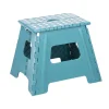HI Huishoudtrap - blauw - 38x32x31 cm - opvouwbaar - keukentrap