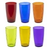 Waterglazen-HI Waterglazen/drinkglazen - 6x - kleurenmix - 320 ml