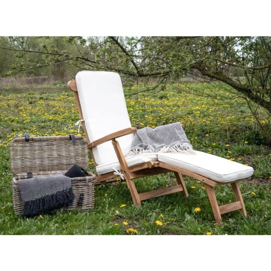 Ligbedden-Merkloos Hioshop Arrecife ligstoel incl kussen teak