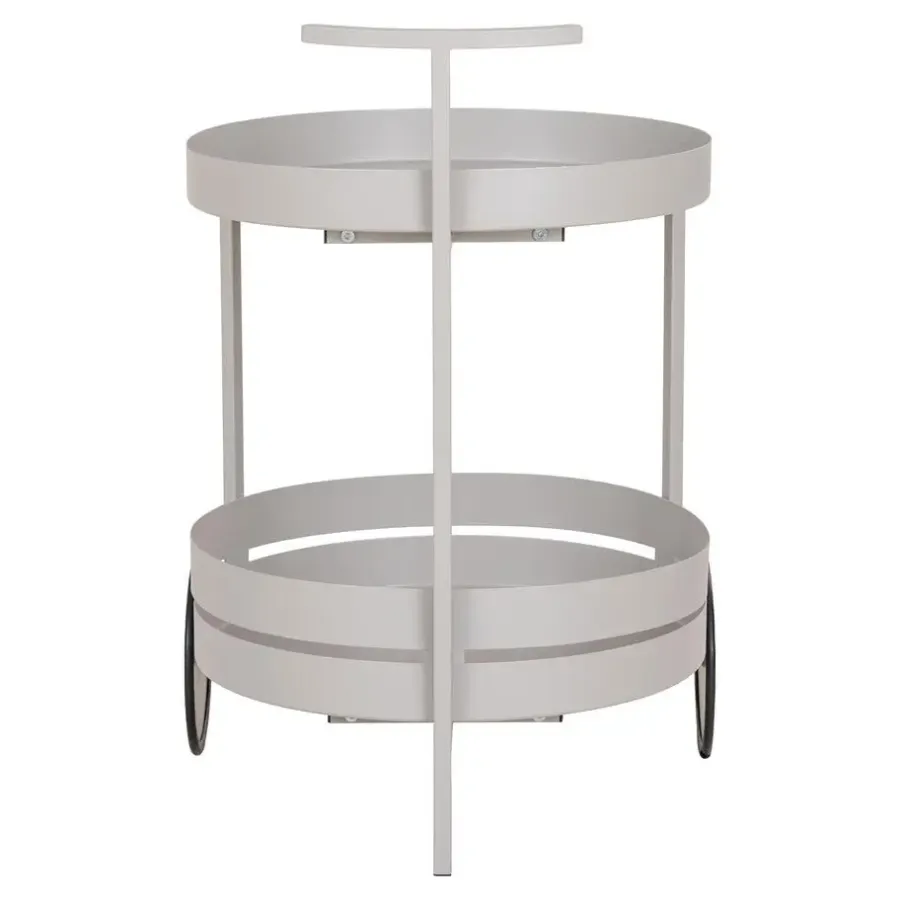 Trolleys-Hioshop Beja barwagen 2 planken grijs