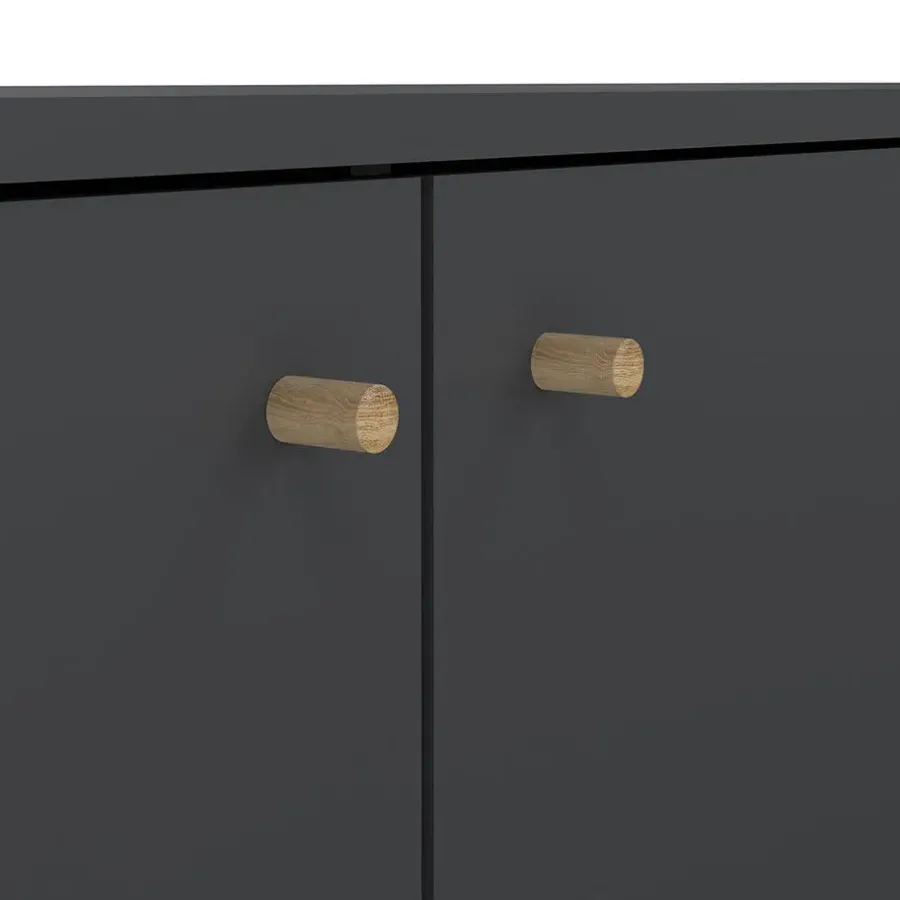 Dressoirs-Hioshop Bodo dressoir 2 deuren- 3 lades matgrijs