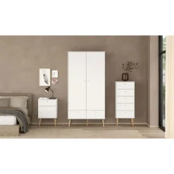 Ladekasten|Ladekasten-Hioshop Bodo kommode 5 lades wit