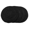 Placemats-Hioshop Bombay Placemat Ø38cm- set van 4 donkergrijs