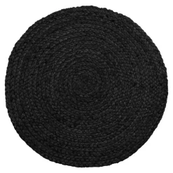 Placemats-Hioshop Bombay Placemat Ø38cm- set van 4 donkergrijs