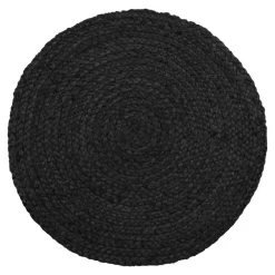 Placemats-Hioshop Bombay Placemat Ø38cm- set van 4 donkergrijs