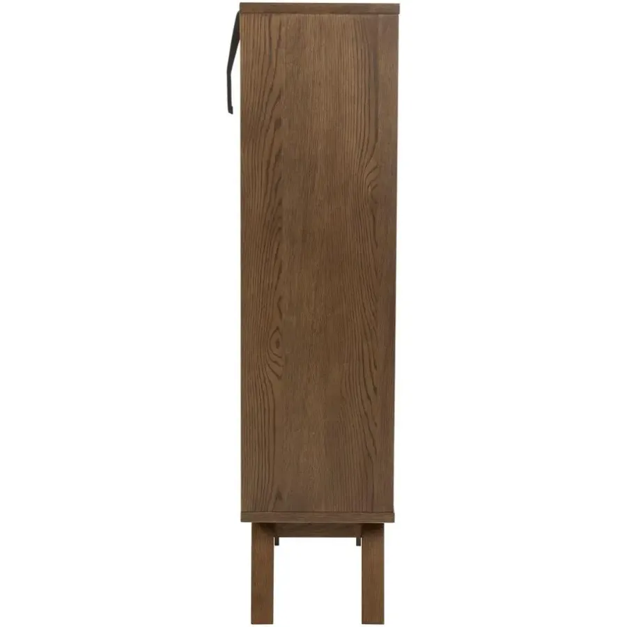 Buffetkasten-Hioshop Bristol vitrinekast 1 deur 2 lades 2 planken grijs