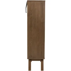 Buffetkasten-Hioshop Bristol vitrinekast 1 deur 2 lades 2 planken grijs