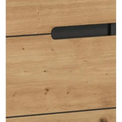 Wastafelkasten-Merkloos Hioshop Canu wastafel 2 deuren- 3 planken eiken decor- grijs