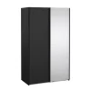 Hioshop Catania schuifdeurkast 2 deuren 120x200cm mat zwart