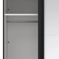 Hioshop Catania schuifdeurkast 2 deuren 180x220cm mat zwart