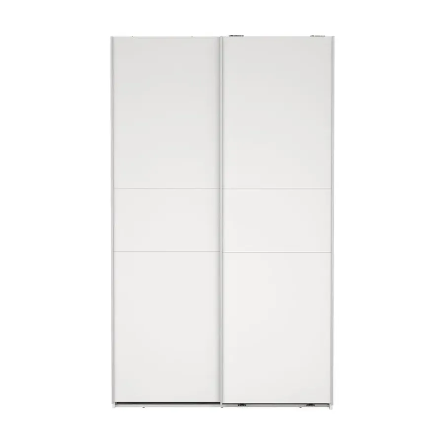 Draaideurkasten-Hioshop Como schuifdeurkast 2 deuren 120x200cm wit