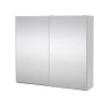 Hioshop Como schuifdeurkast 2 deuren met spiegel 245x220cm wit