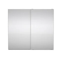 Hioshop Como schuifdeurkast 2 deuren met spiegel 245x220cm wit