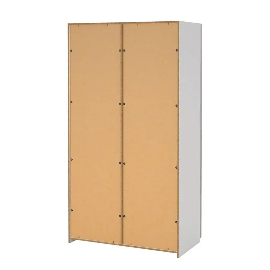 Hioshop Como schuifdeurkast 2 deuren 120x220cm wit