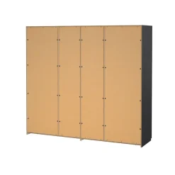 Hioshop Como schuifdeurkast 2 deuren 245x220cm mat grijs