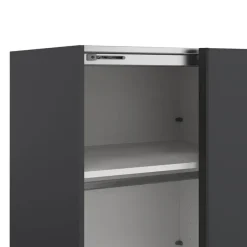 Hioshop Como schuifdeurkast 2 deuren 245x220cm mat grijs