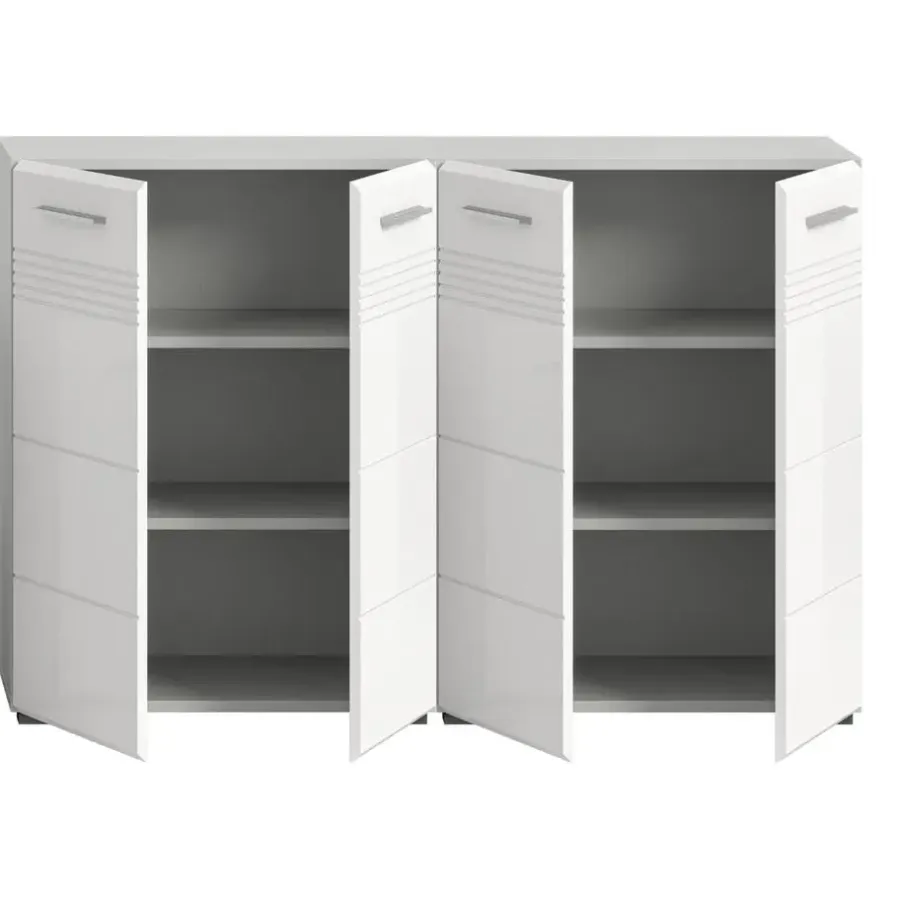 Badmeubelsets-Merkloos Hioshop Copa badkamer C7 wit hoogglans- lichtgrijs
