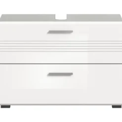 Merkloos Hioshop Copa wastafel 2 lades wit hoogglans- lichtgrijs