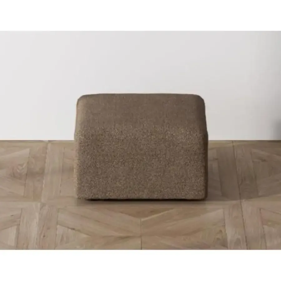 Merkloos Hioshop Cubic poef bruin