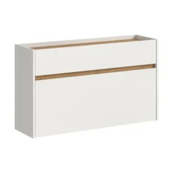 Schoenenkasten-Merkloos Hioshop Drive schoenenkast 1 vouwdeur- 1 lade wit