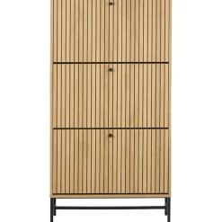 Schoenenkasten-Hioshop Dylan schoenenkast 3 lades natuur