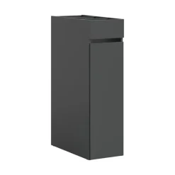 Hoge Kasten-Merkloos Hioshop Free badkamerkast 1 lade- 3 planken antraciet